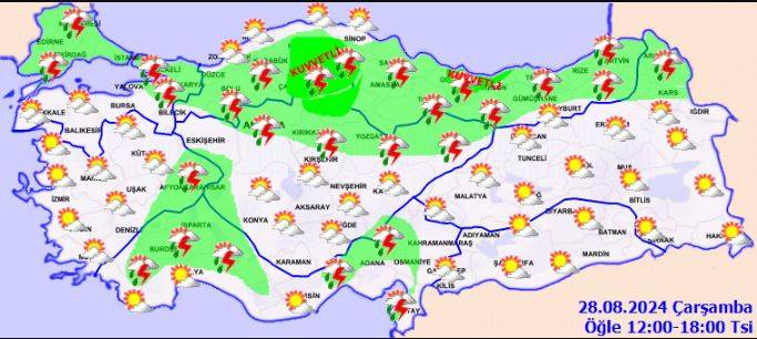 Meteoroloji saat verip 5 ili uyardı! Kuvvetli sağanak vuracak 34